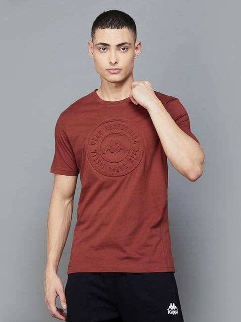 kappa rust cotton regular fit printed t-shirt