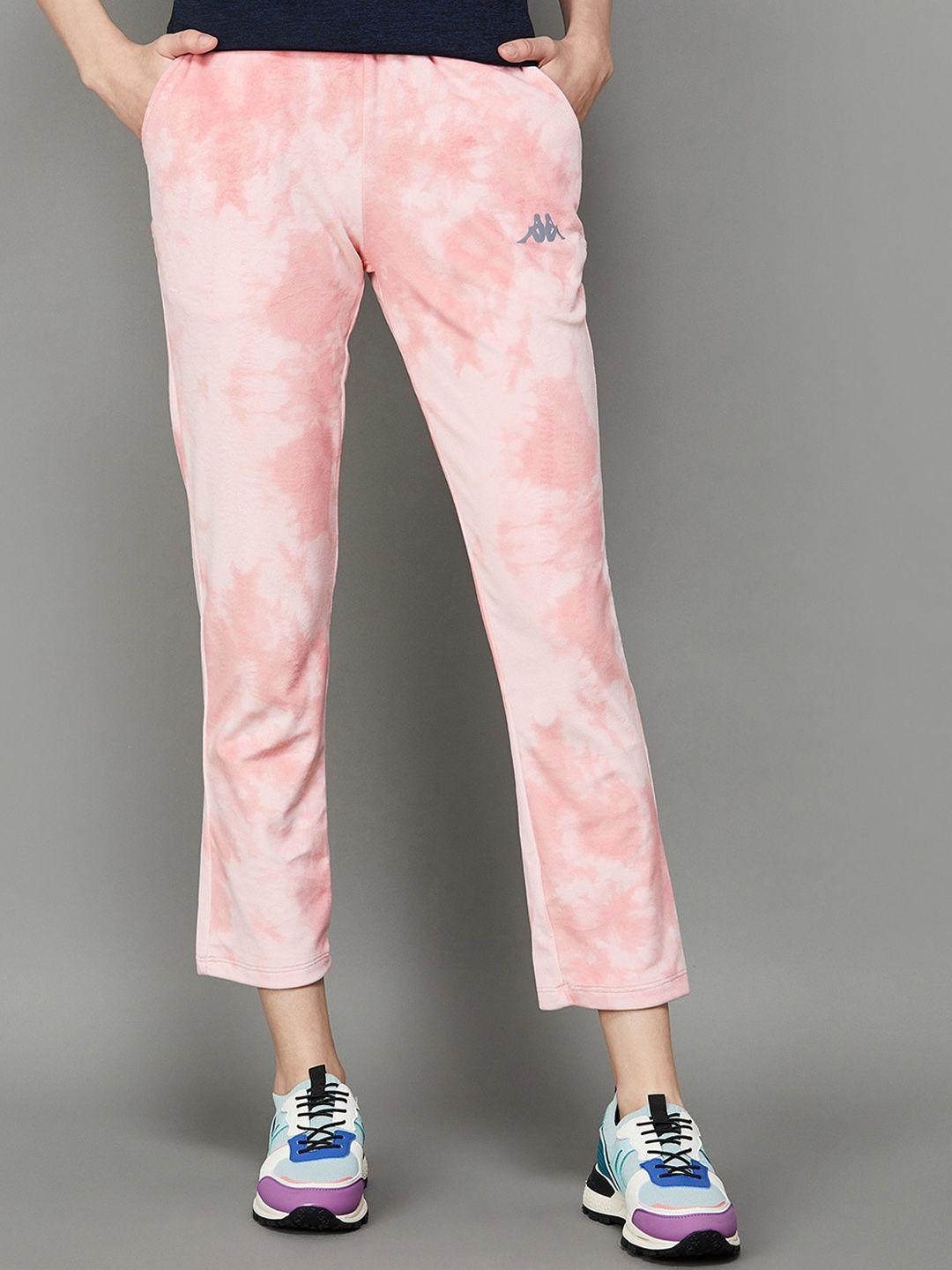 kappa women abstract printed mid-rise cotton trousers