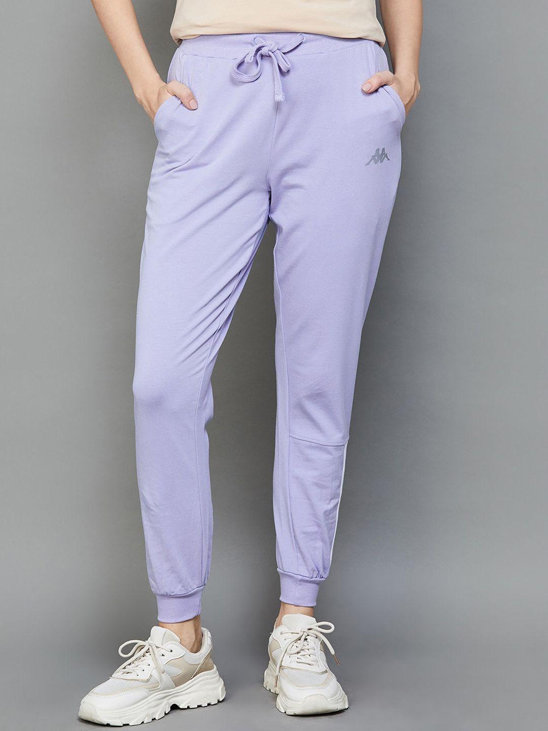 kappa women cotton mid-rise  joggers