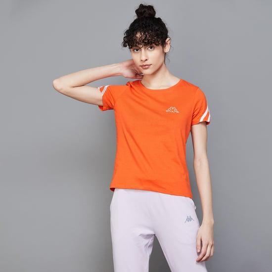 kappa women panelled sports t-shirt