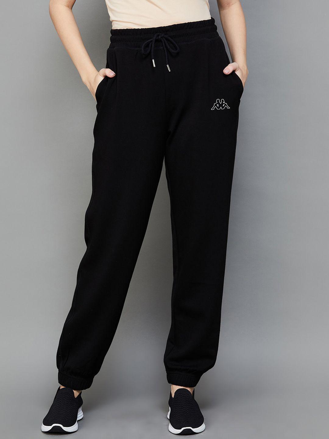 kappa women printed mid-rise joggers