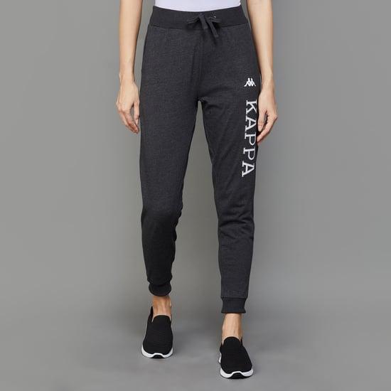 kappa women printed regular fit joggers