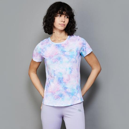 kappa women printed sports t-shirt