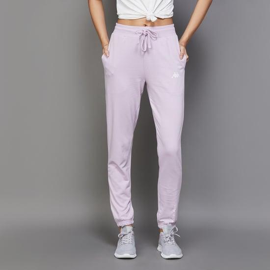 kappa women solid elasticated joggers