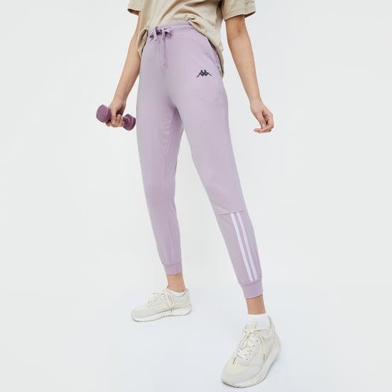 kappa women solid knitted active joggers