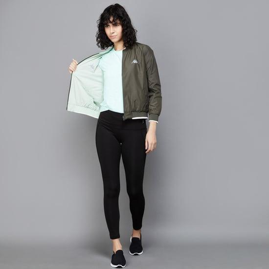 kappa women solid reversible bomber jacket