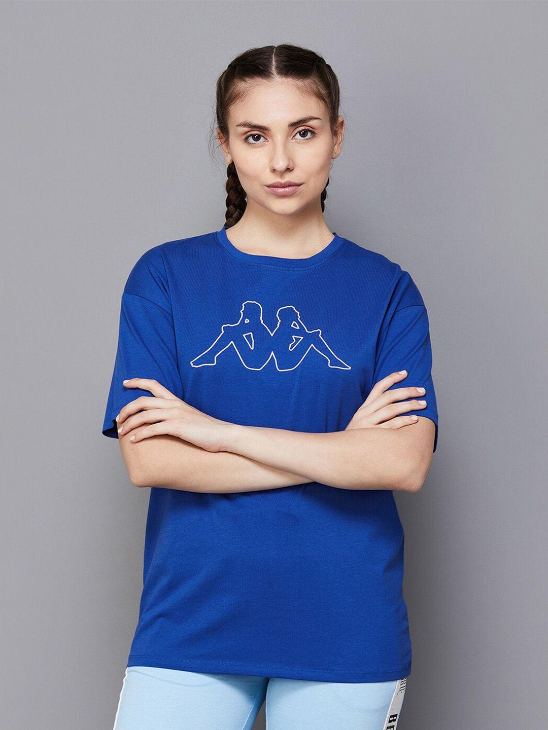 kappa women typography printed pockets t-shirt
