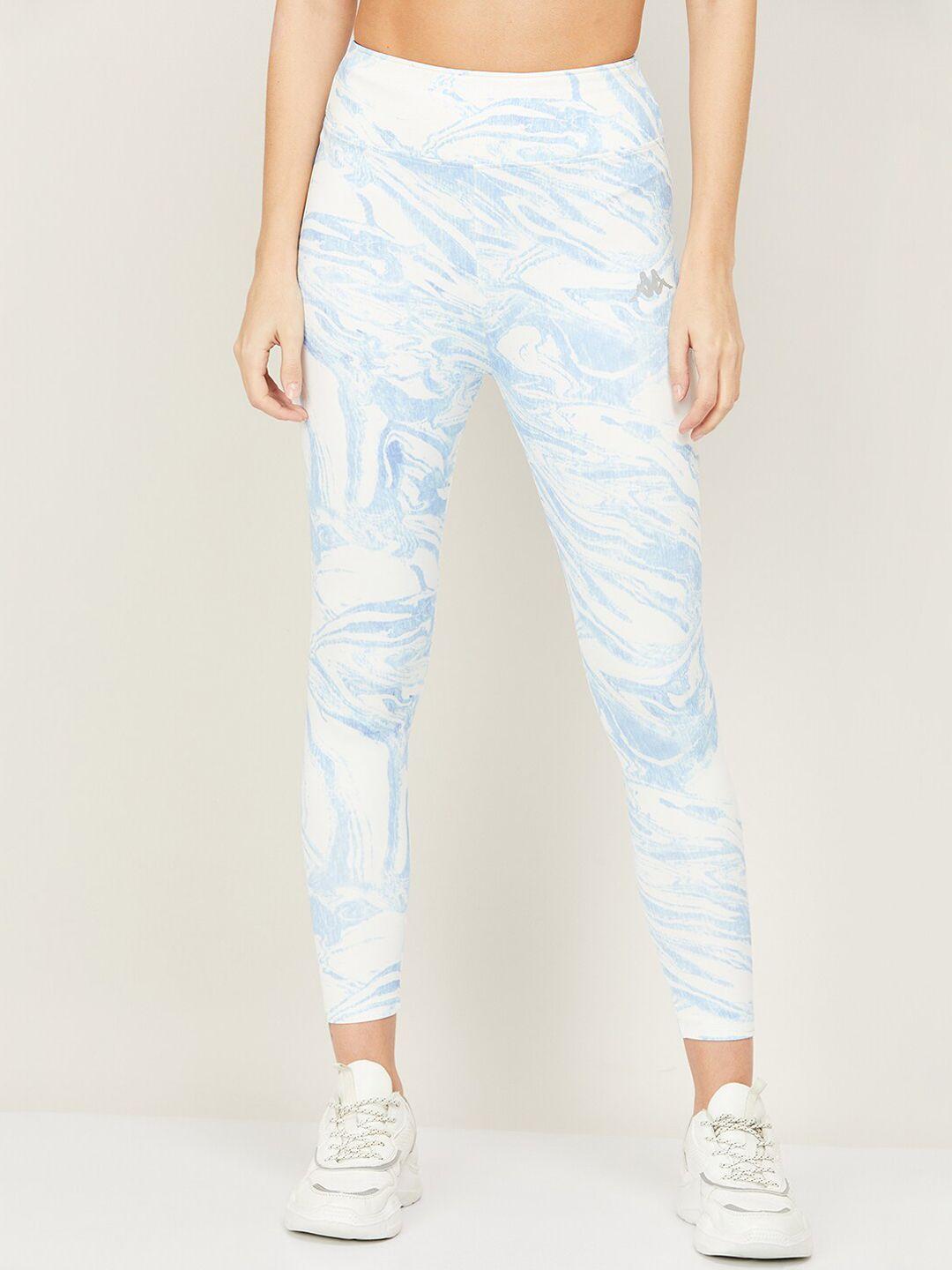 kappa women white tie and dyed cotton ankle-length tights