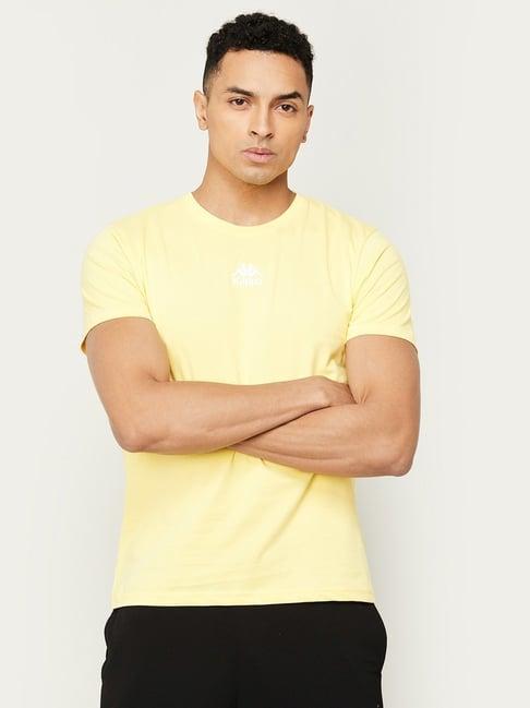 kappa yellow regular fit t-shirt