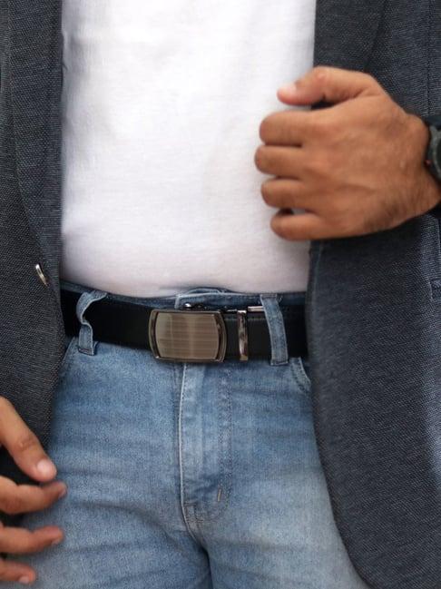 kara black & brown faux leather reversible belt  for men