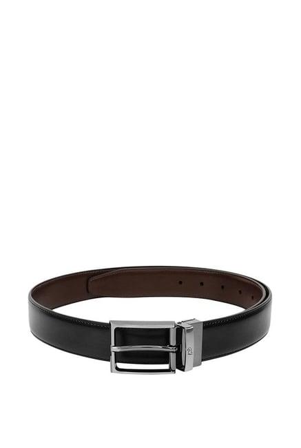 kara black & brown solid reversible belt