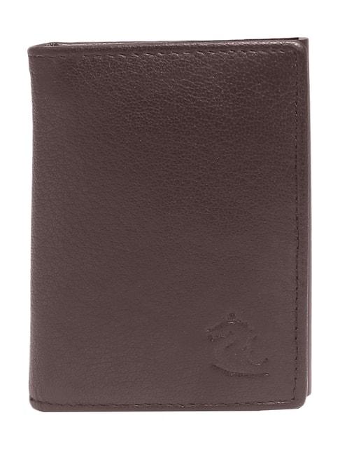 kara brown leather card holder