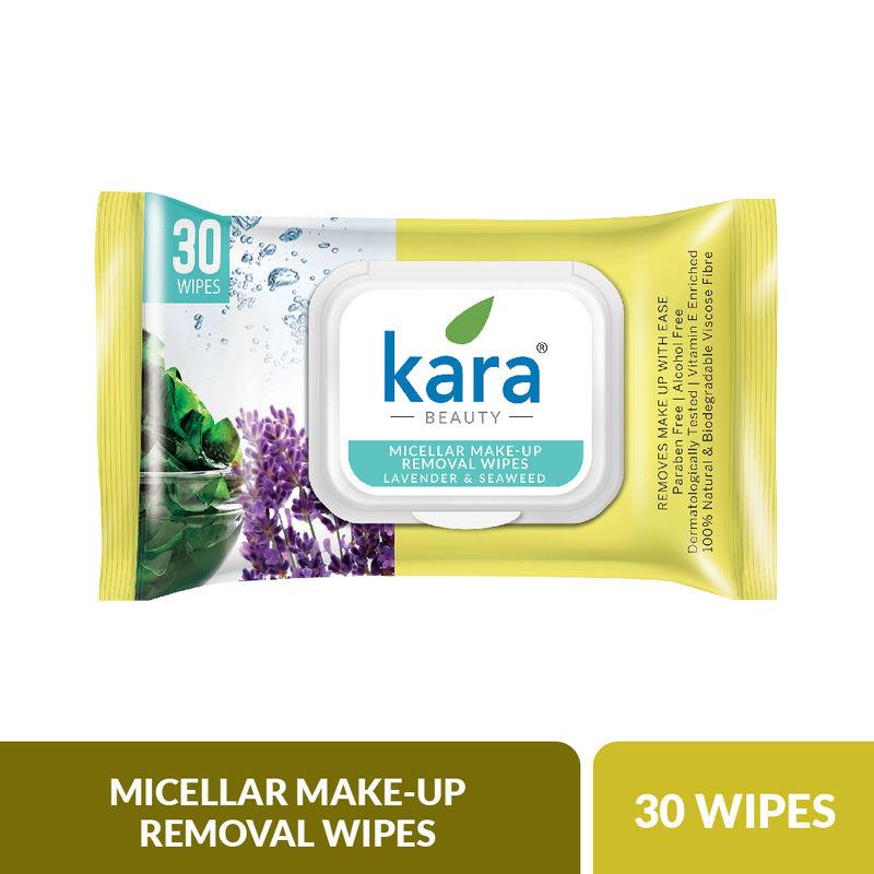 kara make-up removal wipes with seaweed & lavender - 30 wipes