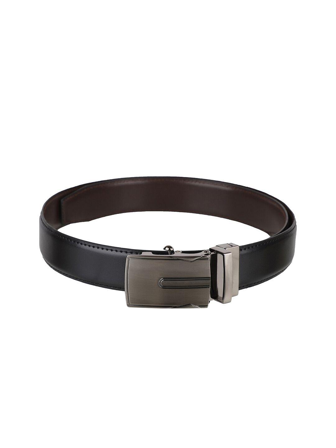 kara men black & brown reversible faux leather belt