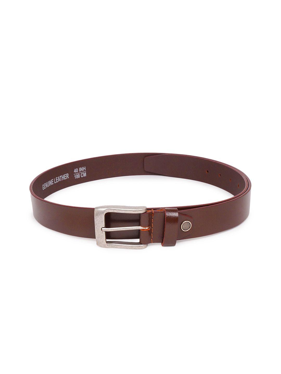 kara men tan brown solid leather belt