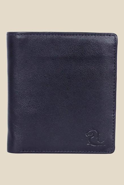 kara black leather bi-fold wallet