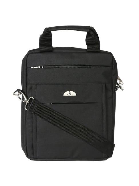 kara black small laptop messenger bag
