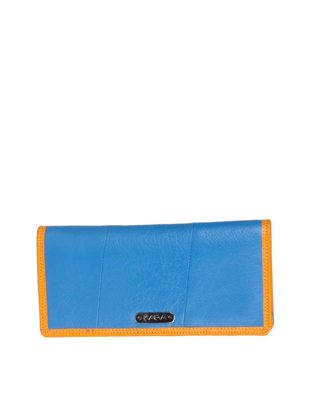 kara blue & yellow purse clutch