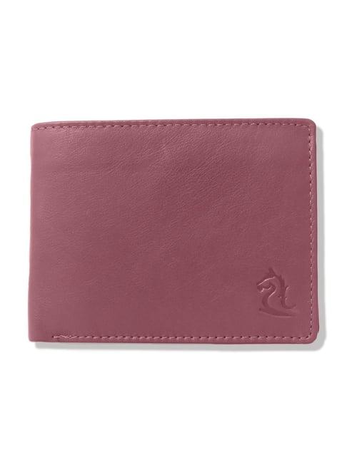 kara maroon leather bi-fold wallet for men