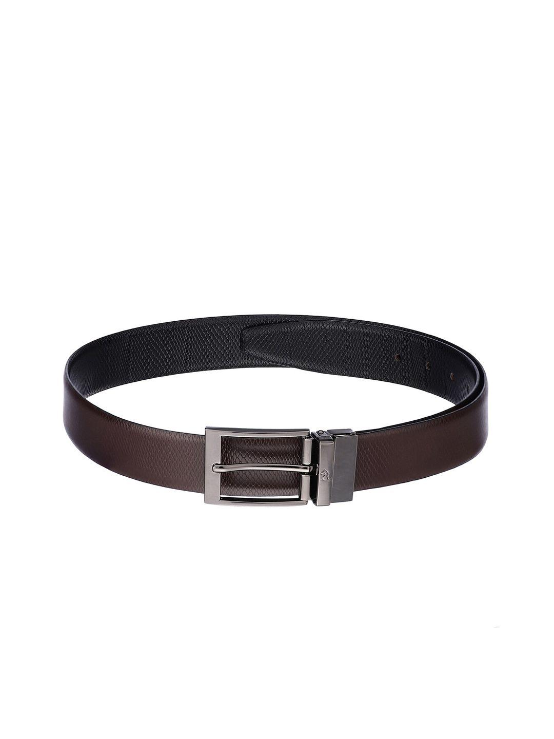 kara men black & brown textured belt