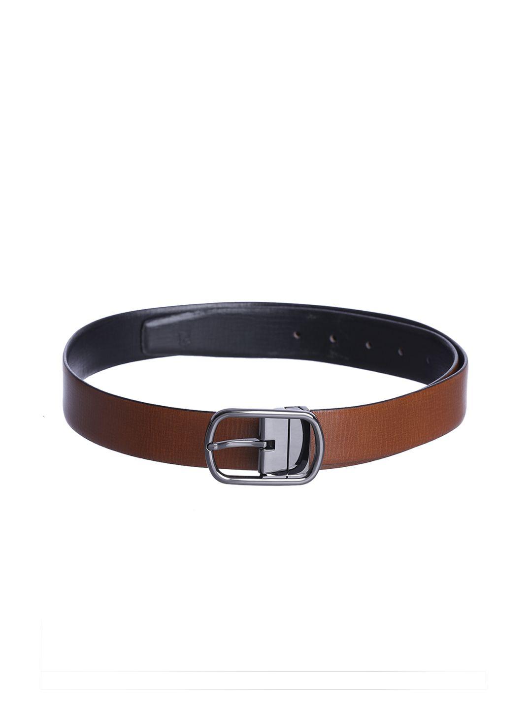 kara men black solid leather belt