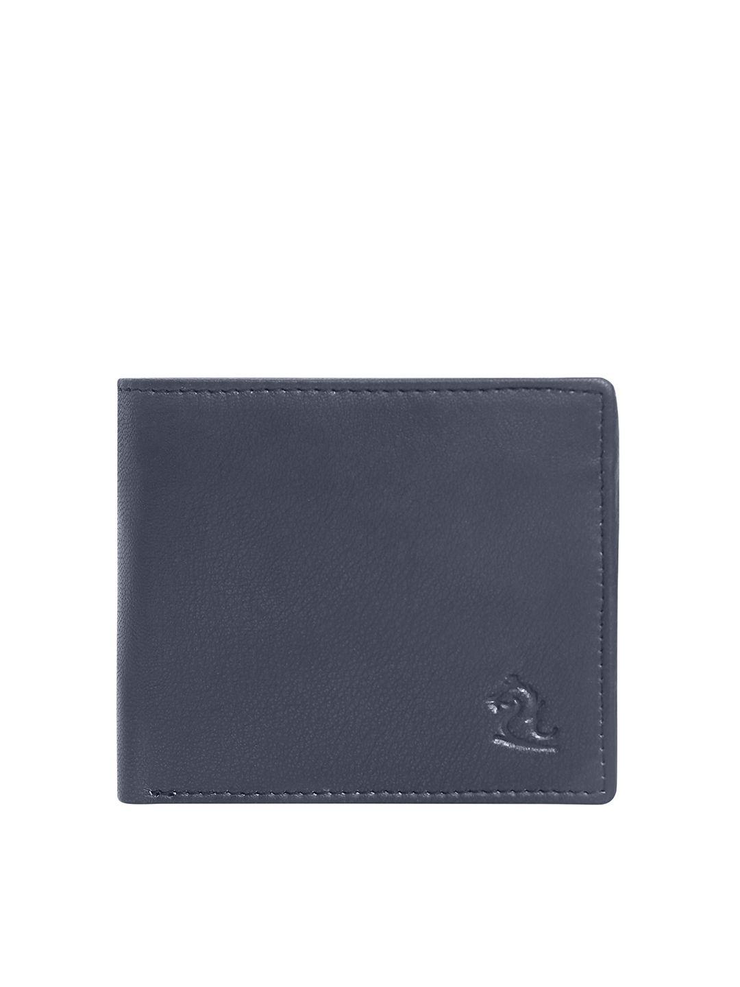 kara men blue textured leather two fold wallet
