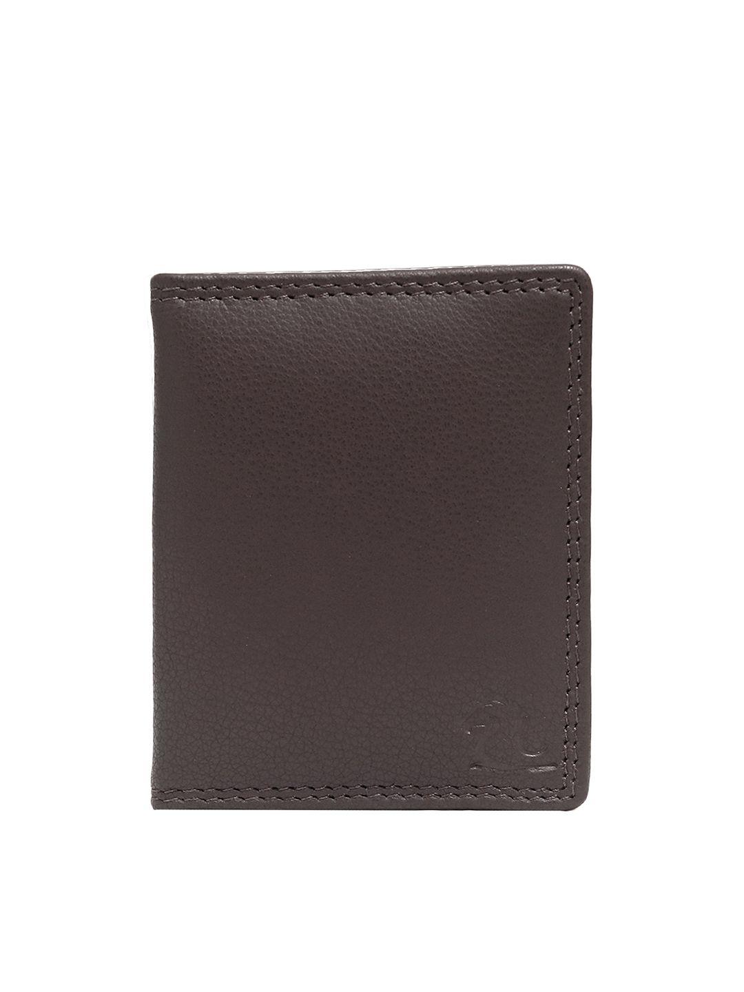kara men brown leather bifold card holder