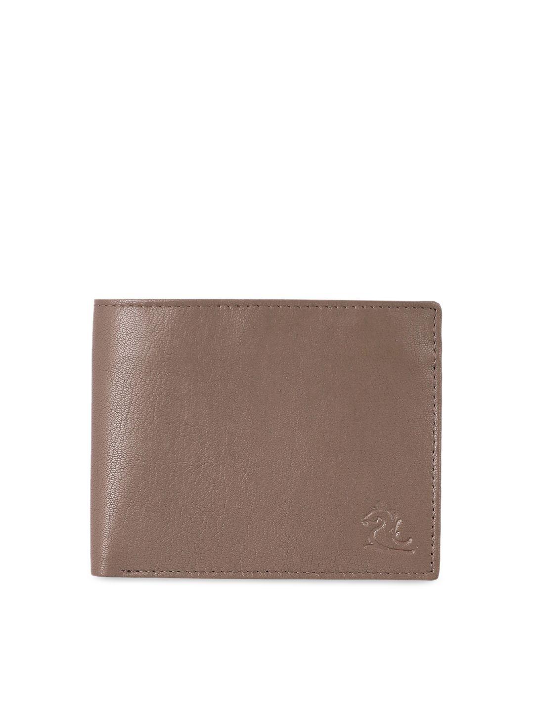 kara men brown two fold leather wallet
