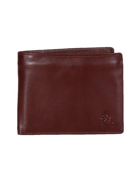 kara tan formal leather bi-fold wallet for men