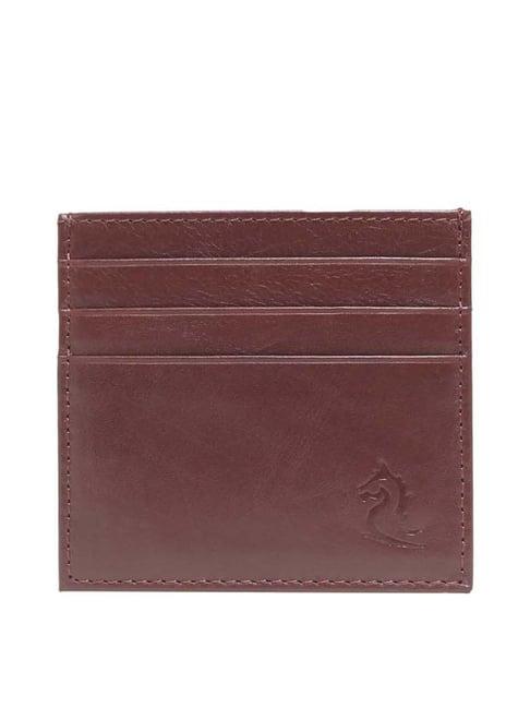 kara tan formal leather card holder for men