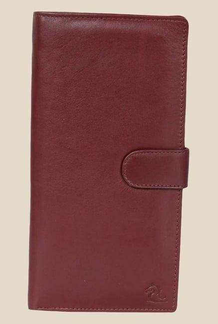 kara tan solid bi-fold leather wallet