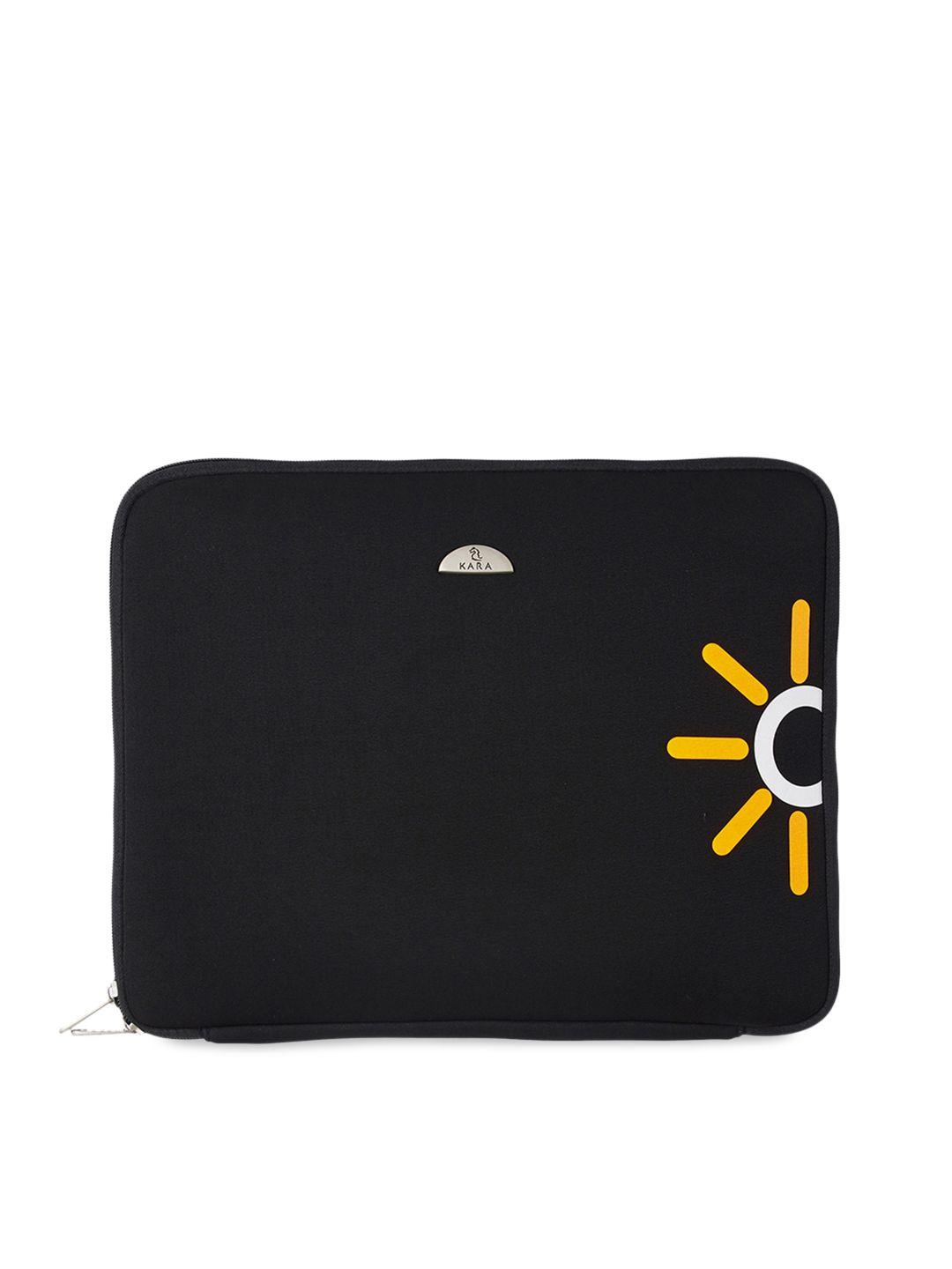 kara unisex black laptop sleeve