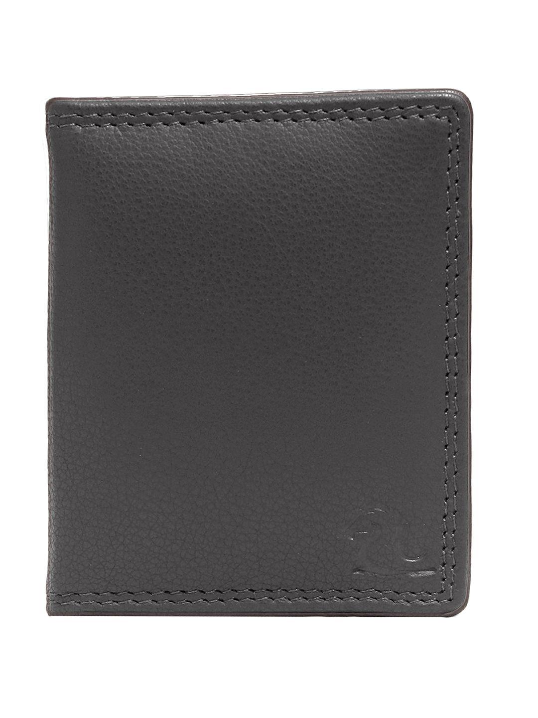 kara unisex coffee brown solid leather card holder