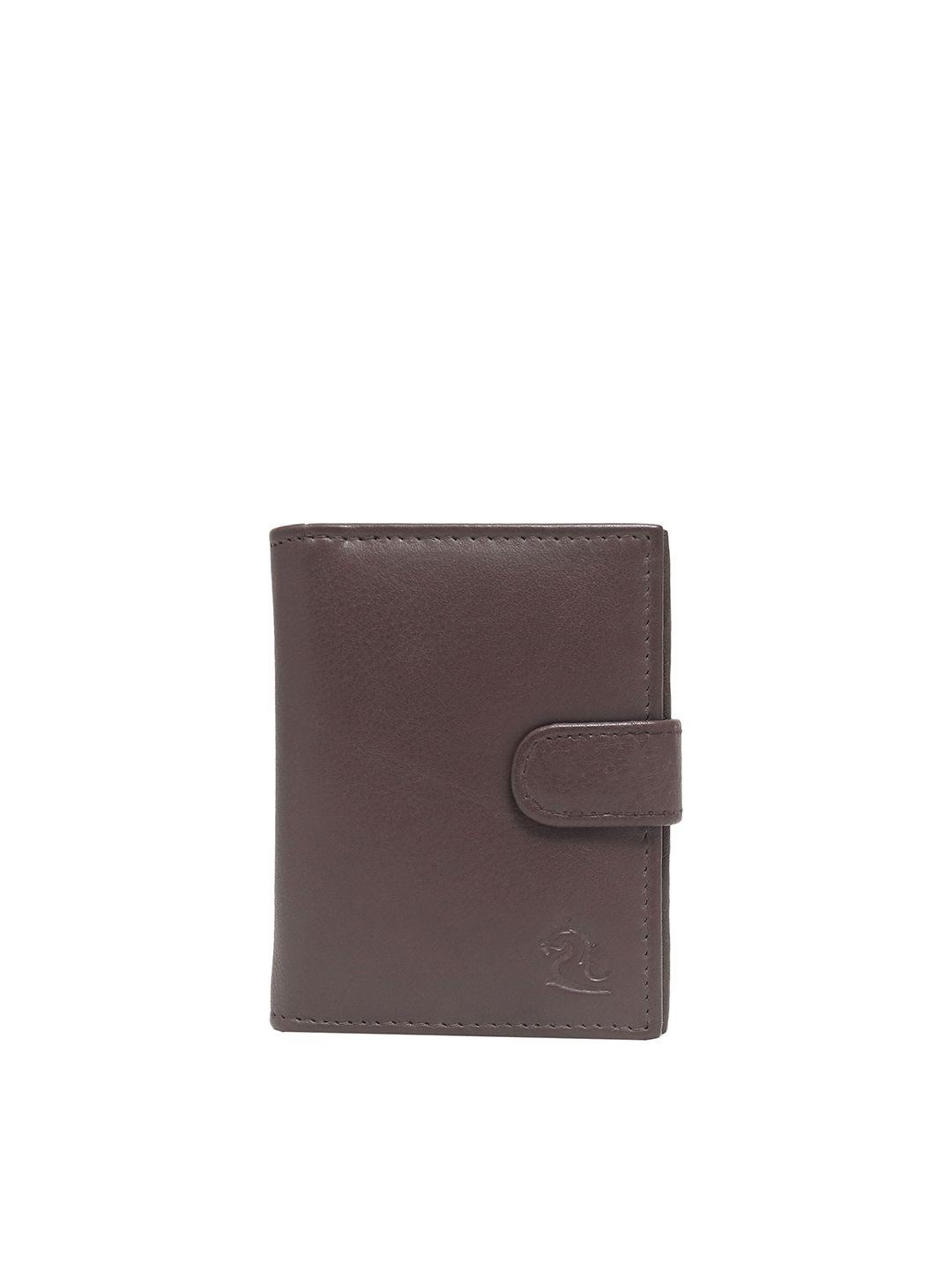 kara unisex tan leather card holder