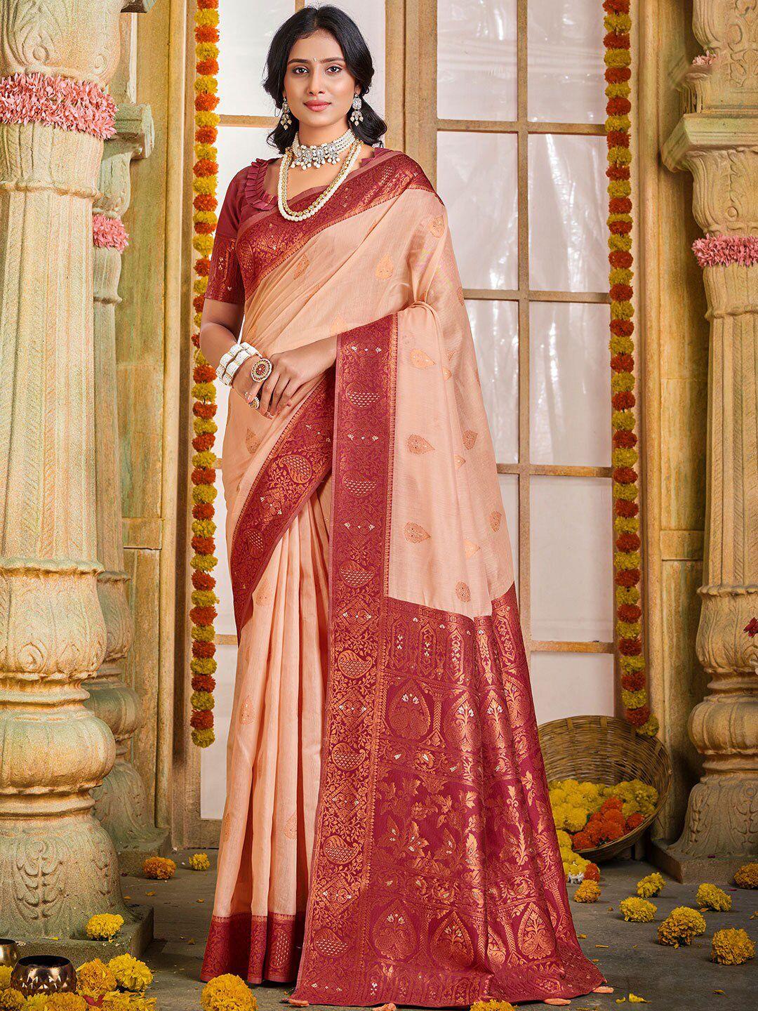karagiri ethnic motif woven design zari cotton saree