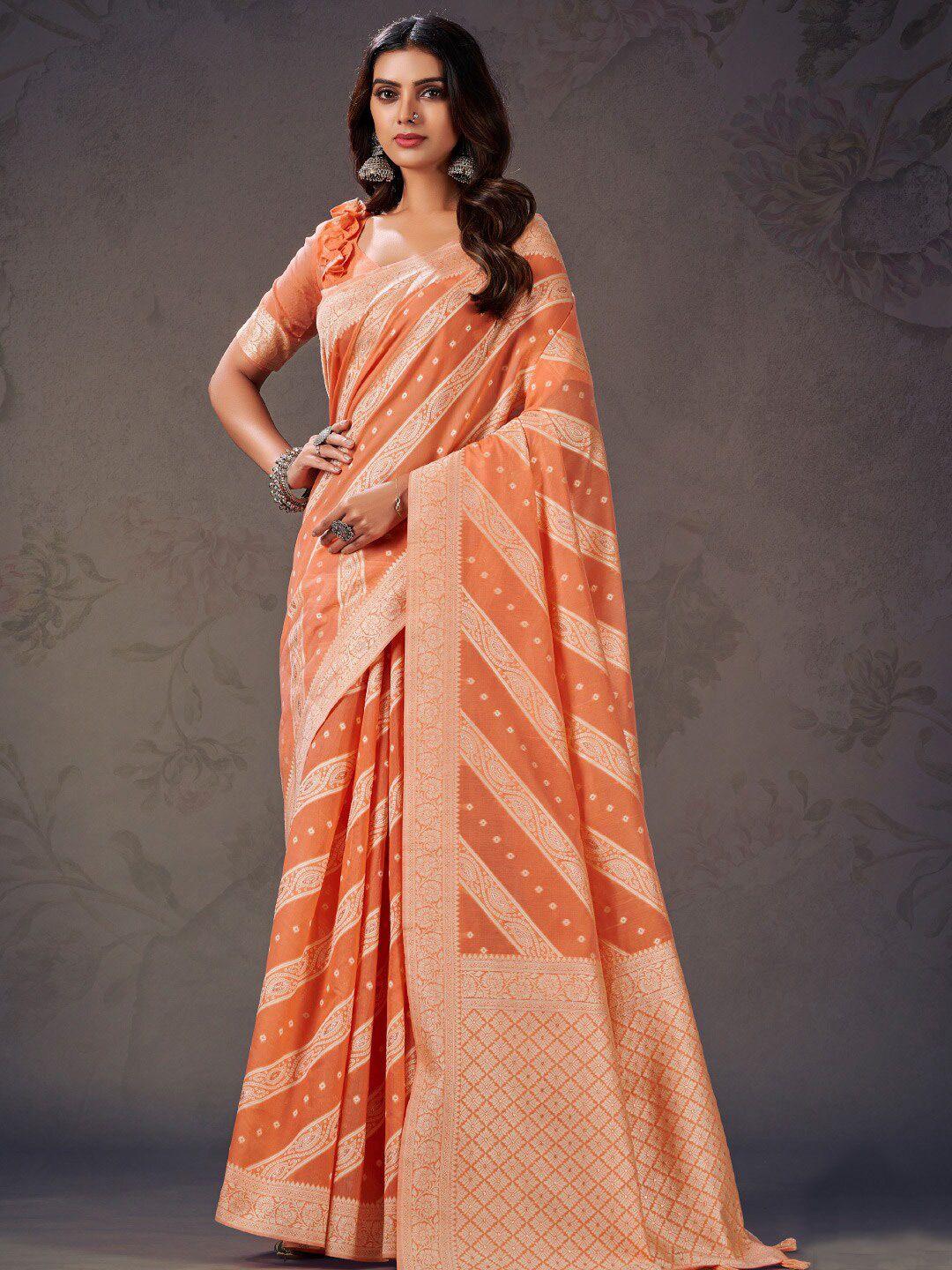 karagiri paisley woven design zari saree