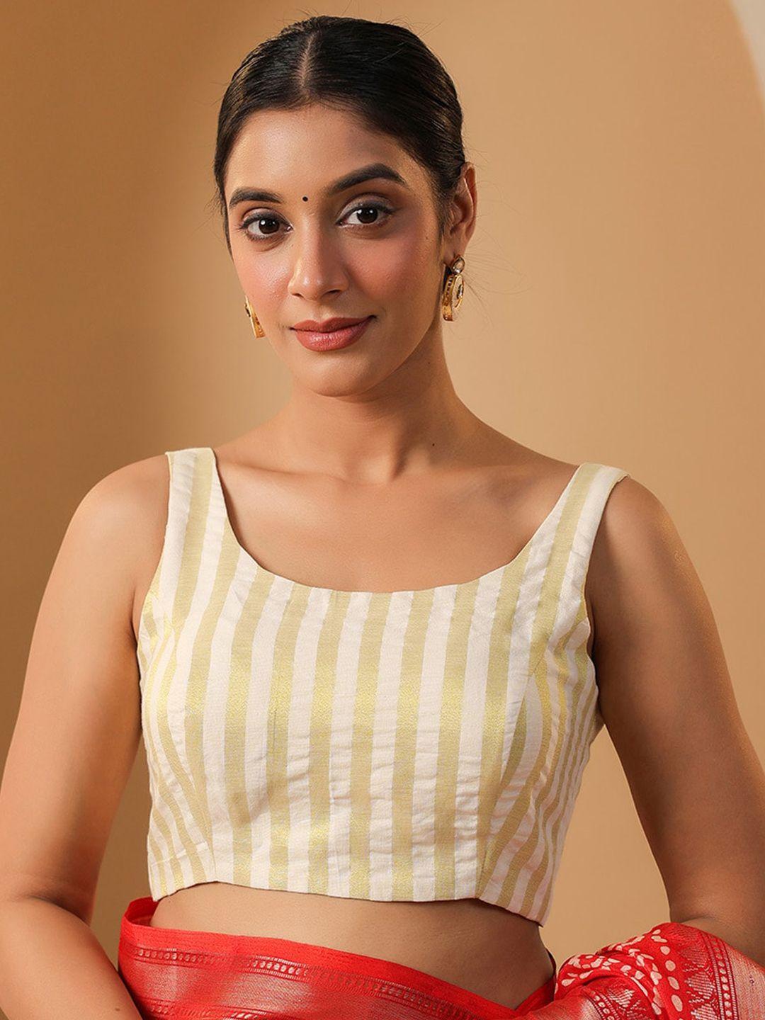 karagiri striped saree blouse