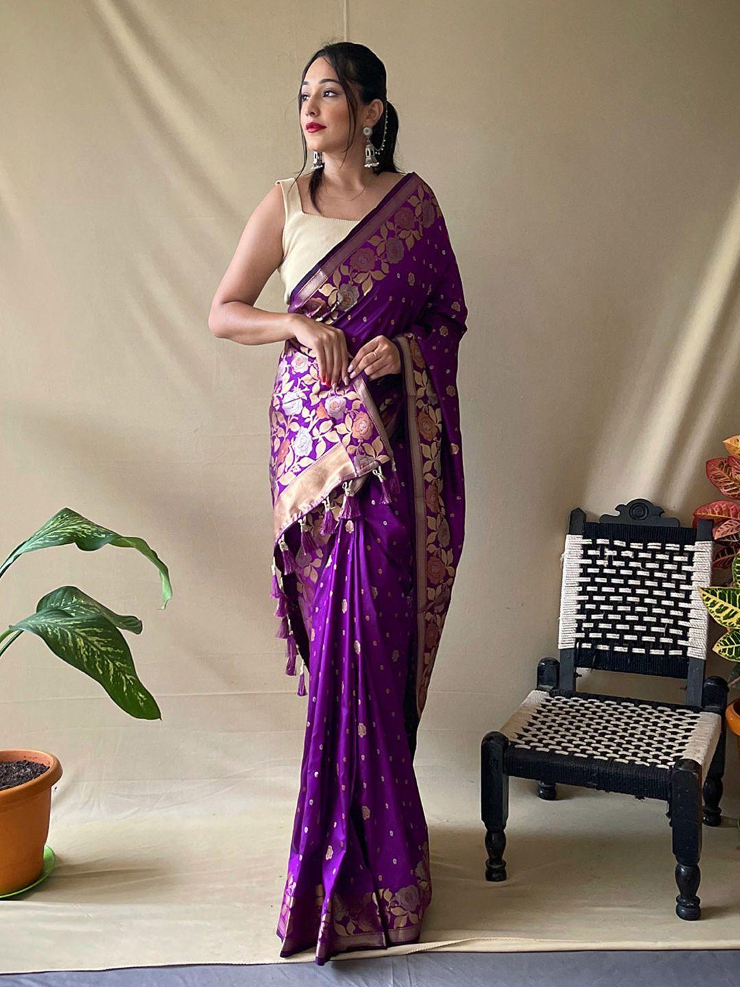 karagiri woven design silk blend zari saree