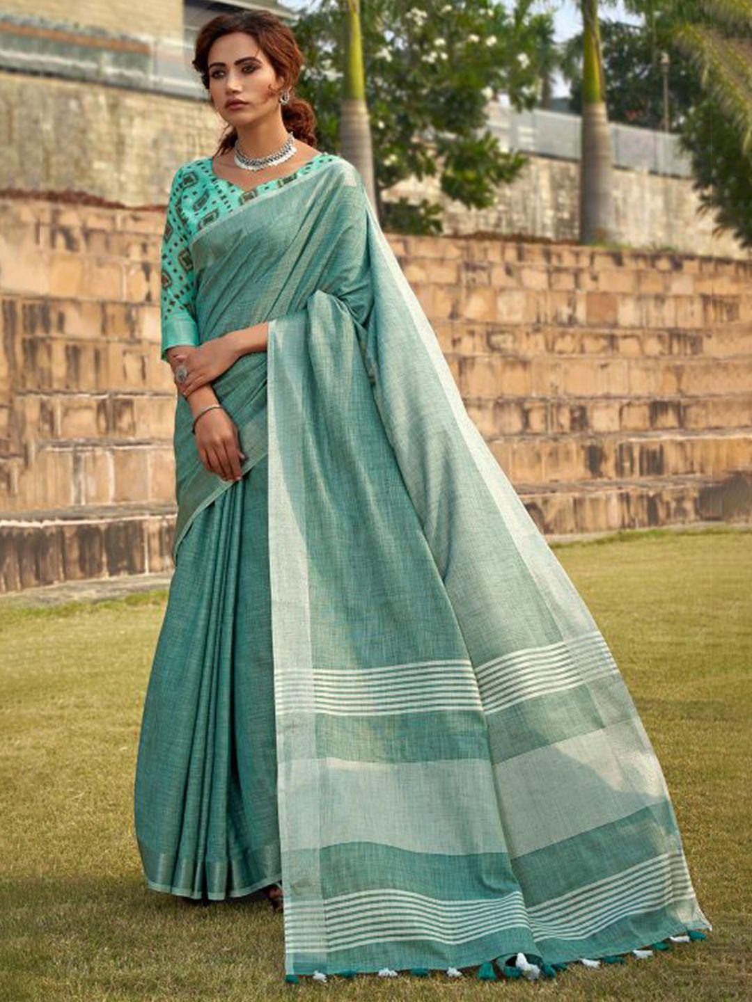 karagiri  zari linen blend saree