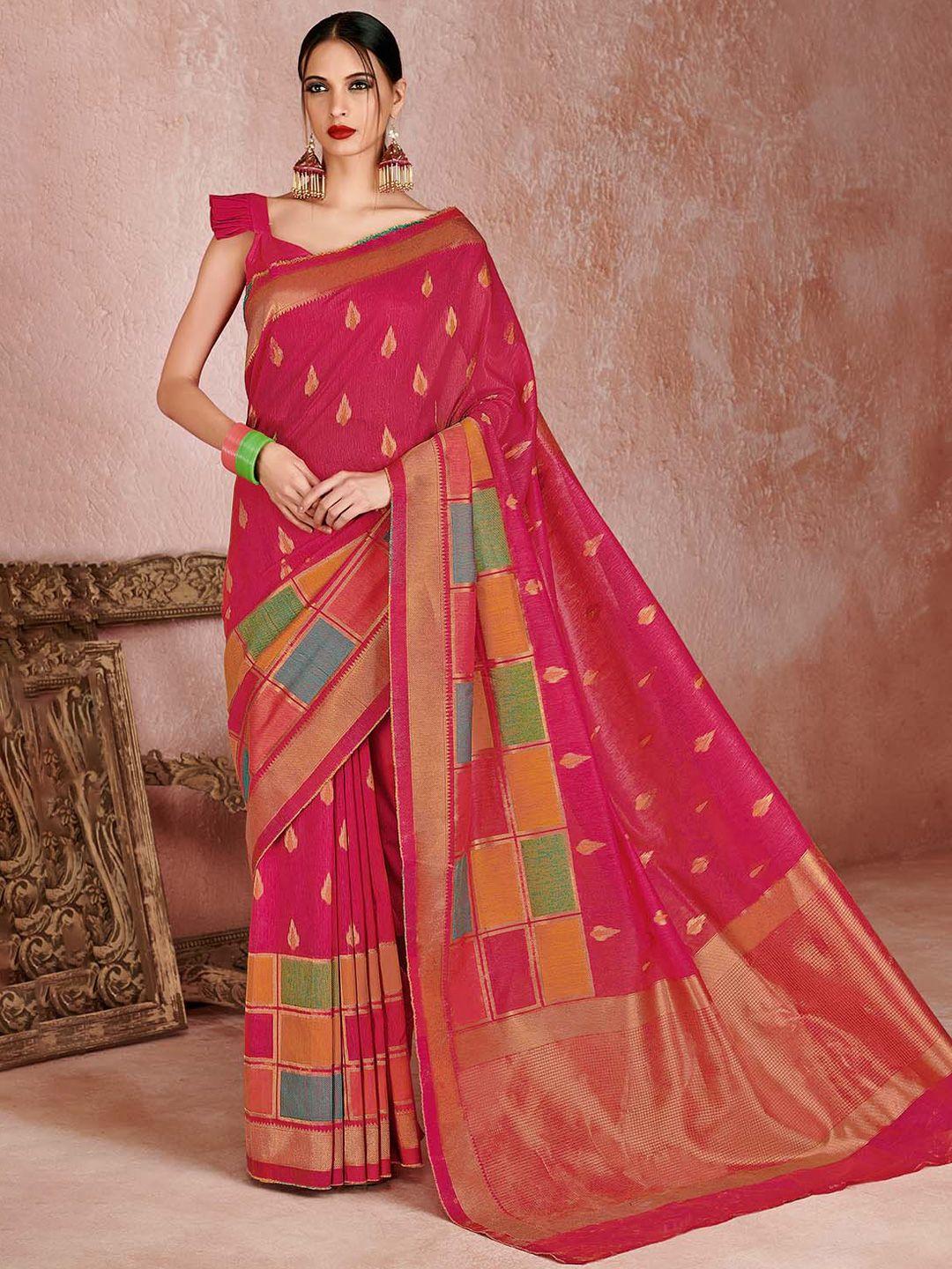 karagiri  zari linen blend saree