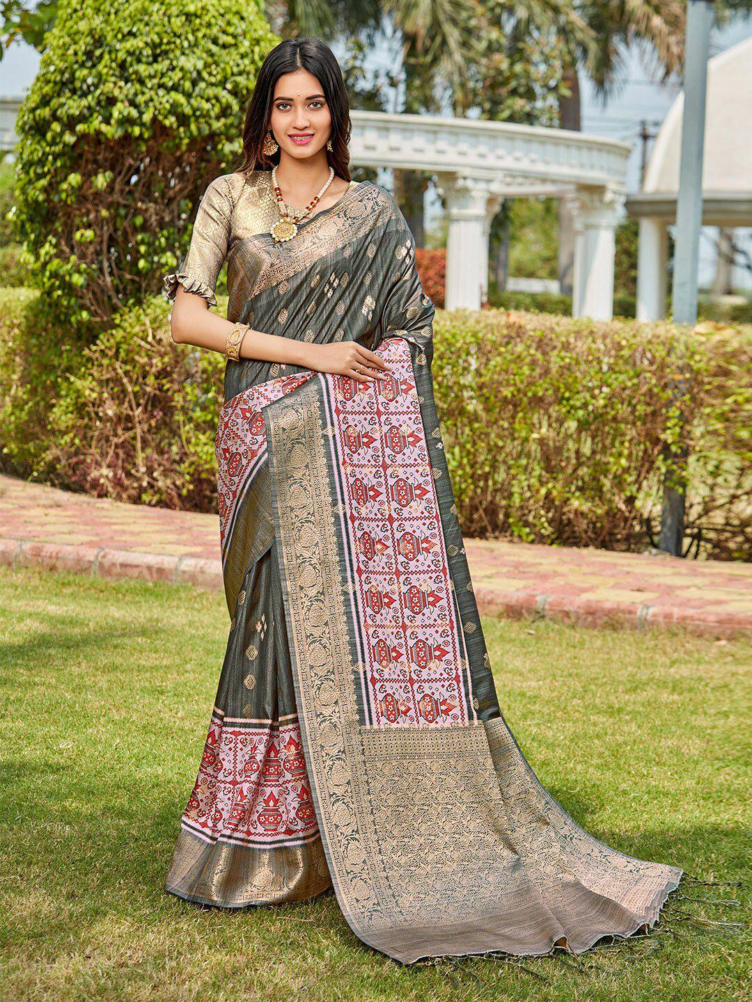 karagiri ethnic motif woven design zari banarasi saree