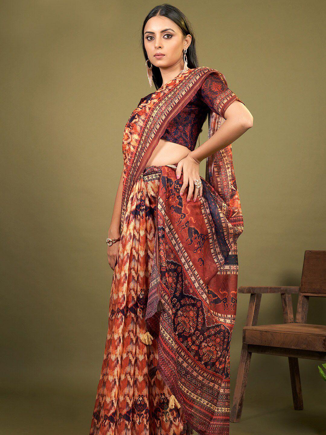 karagiri ethnic motifs printed patola saree