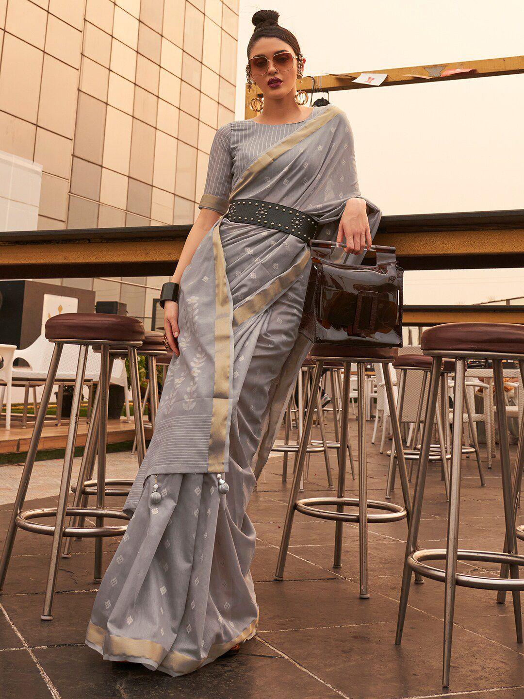 karagiri ethnic motifs printed zari saree