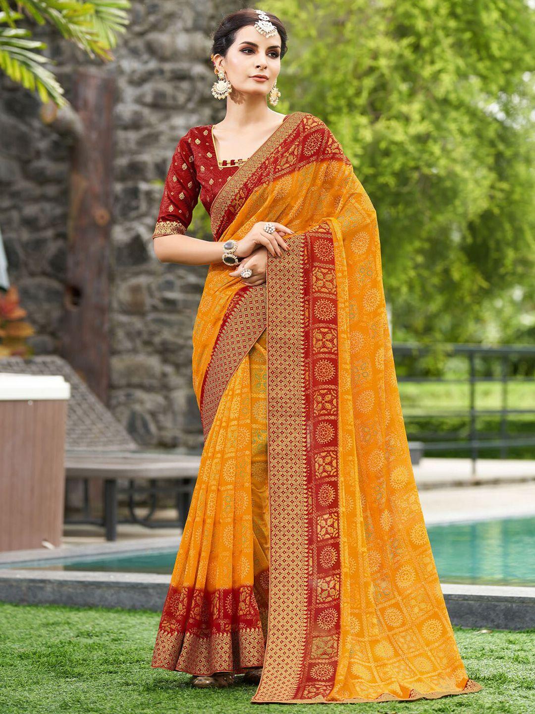 karagiri ethnic motifs printed zari saree