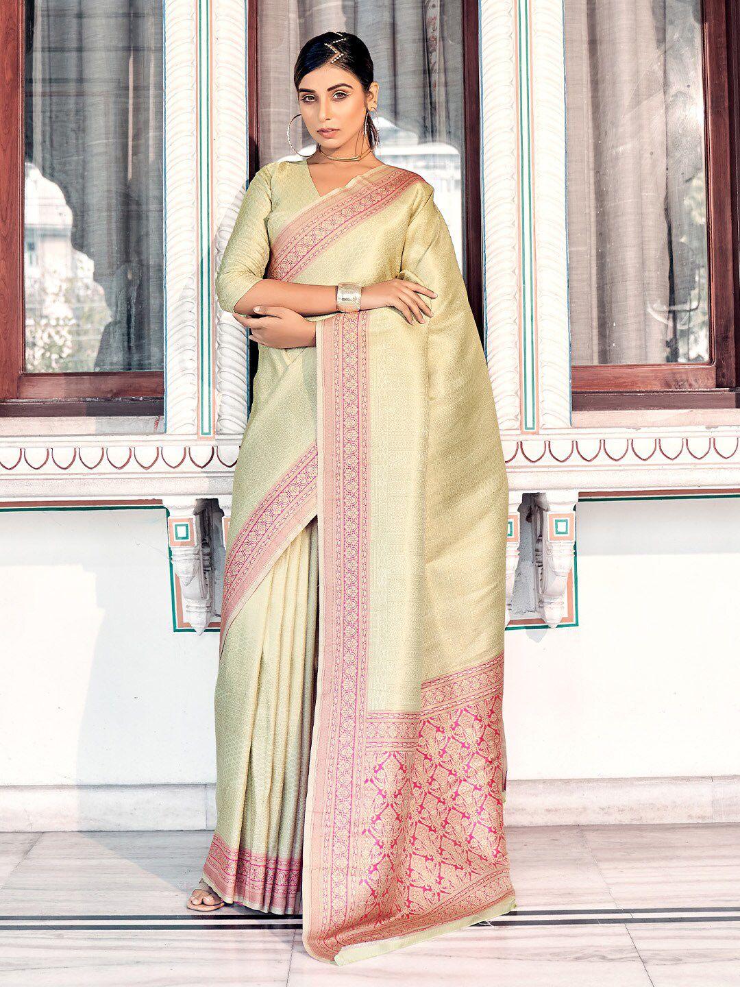 karagiri ethnic motifs woven design zari kanjeevaram saree