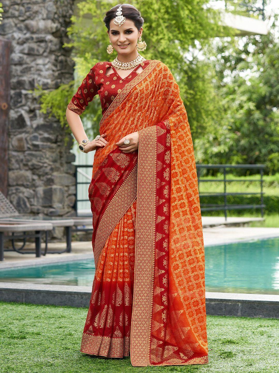 karagiri ethnic motifs woven design zari saree