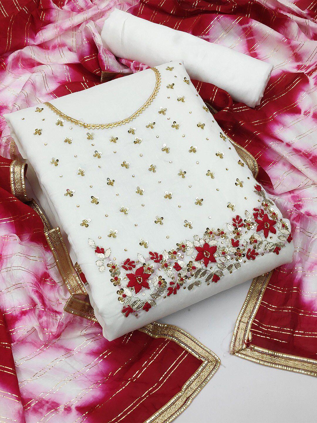 karagiri floral embellished sequinned unstitched dress material