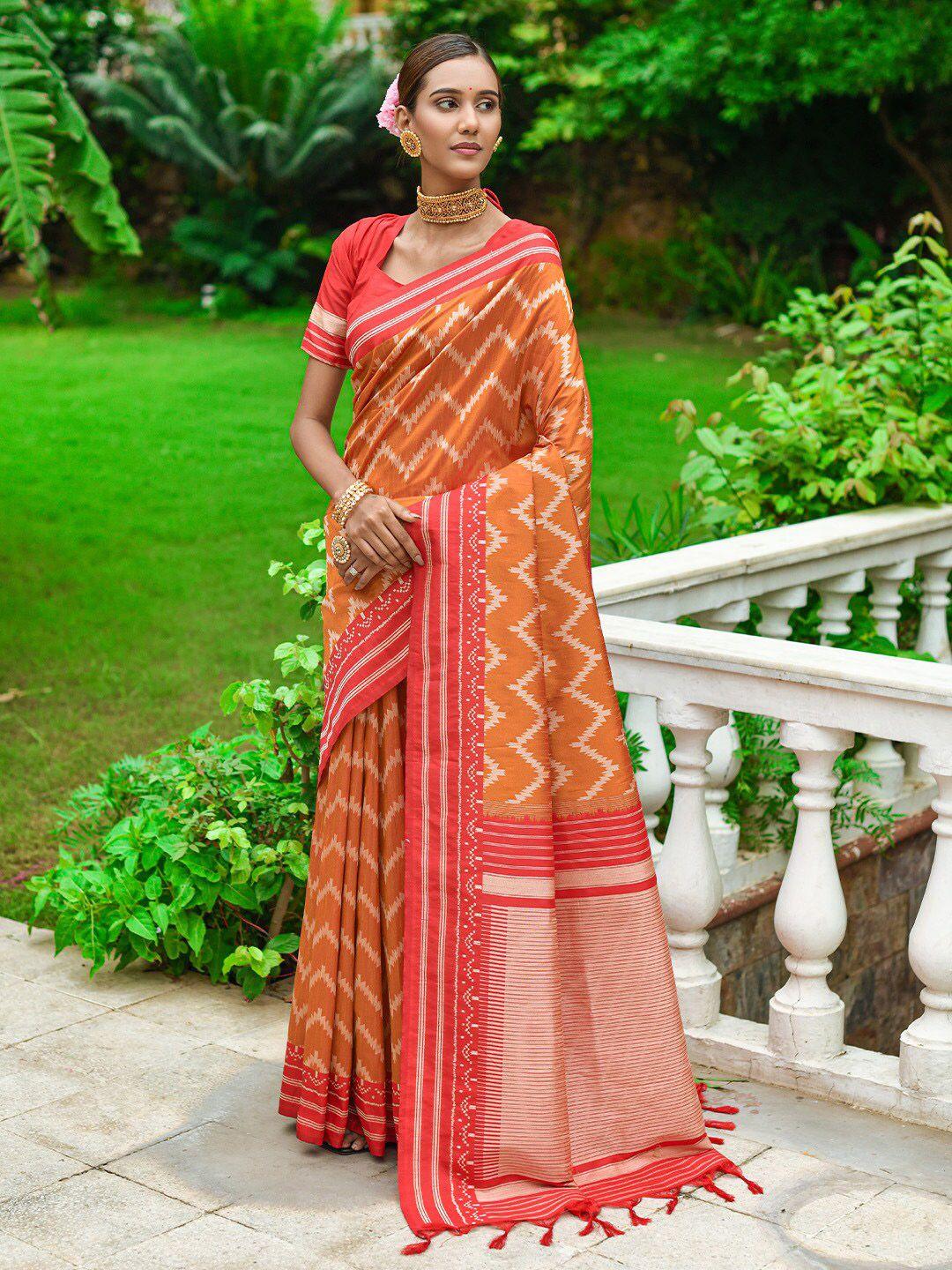 karagiri geometric printed saree