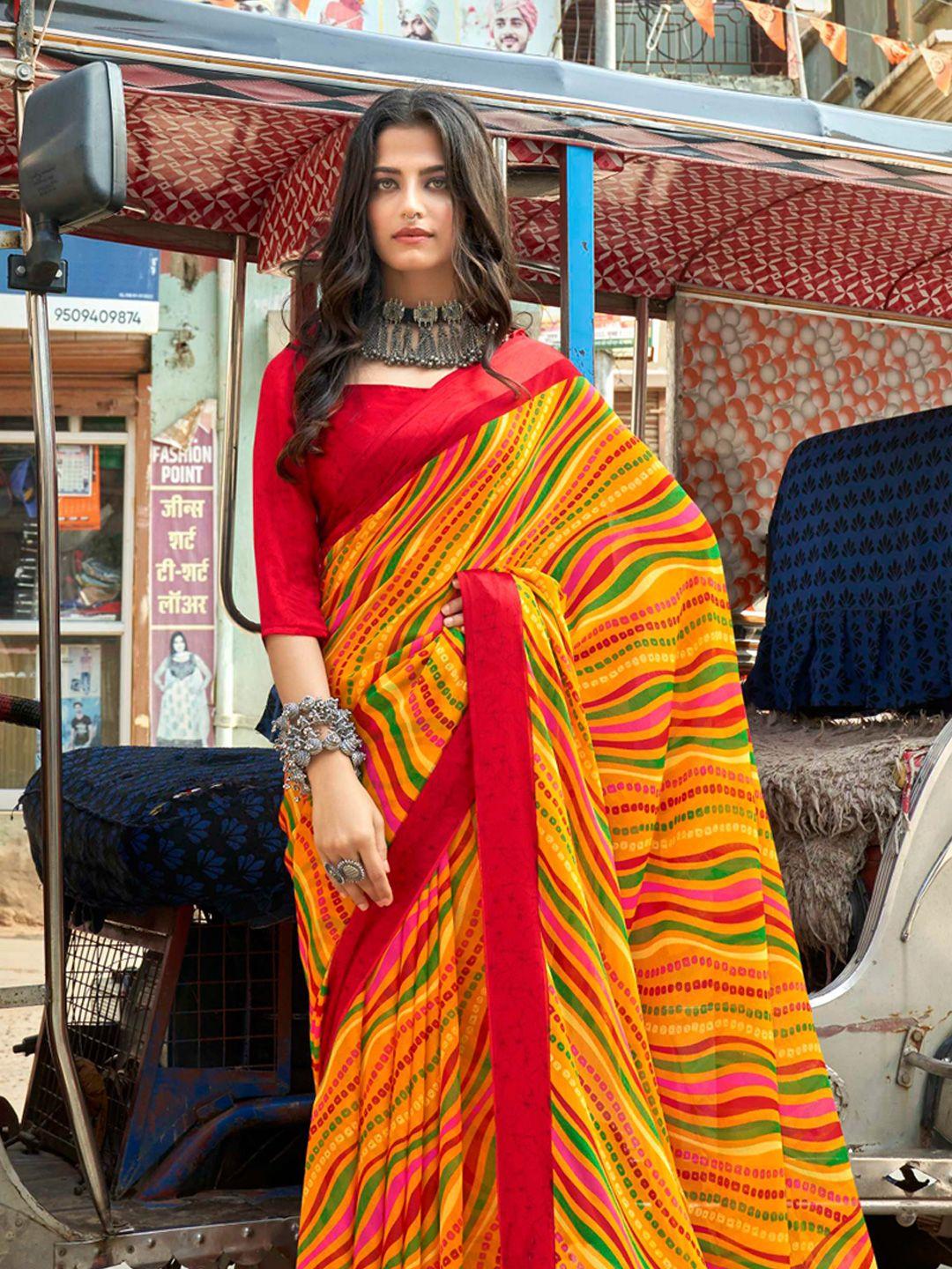 karagiri leheriya poly chiffon saree