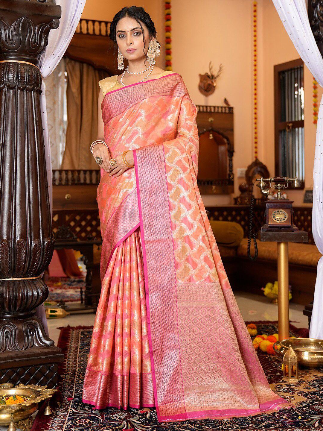 karagiri pink organza saree